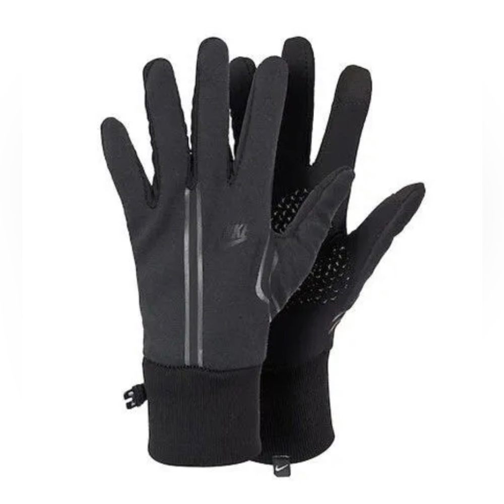 New Nike Men's TECH Fleece Gloves Black Size Large / XL Lightweight L/XL - Picture 3 of 3